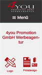 Mobile Screenshot of 4you-werbeagentur.de